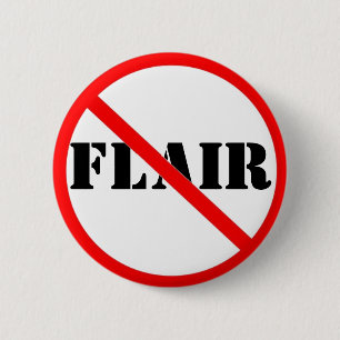 Ironische Stücke des Flairknopfes Button