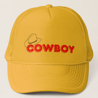Ironischer "Cowboyhut auf Hut" Hut Truckerkappe