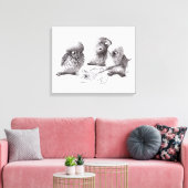Ironischer Künstler Owls Leinwanddruck (Insitu (Wohnzimmer))