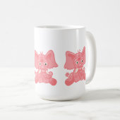Ironischer Prozess rosa Elefant Kaffeetasse (VorderseiteRechts)