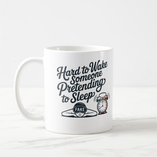 Ironischer Wecker-Geschenk Kaffeetasse (Links)