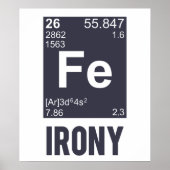 Ironisches chemisches Element FE Ironie Poster (Vorne)