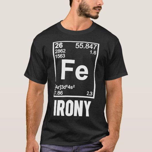 Ironisches chemisches Element FE Ironie T-Shirt (Vorderseite)