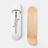 Ironisches Fahrrad-Reiten Skateboard (Vorderseite)
