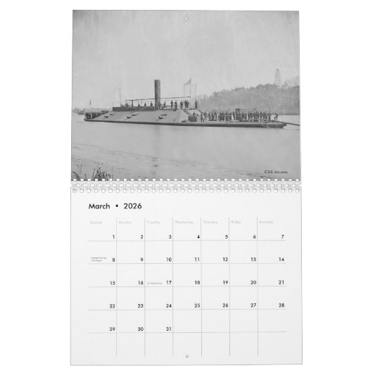 Ironkladen des Zivilen Krieges Kalender (Mär 2026)