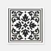 Ironlace Black & White Vintag Serviette (Vorderseite)