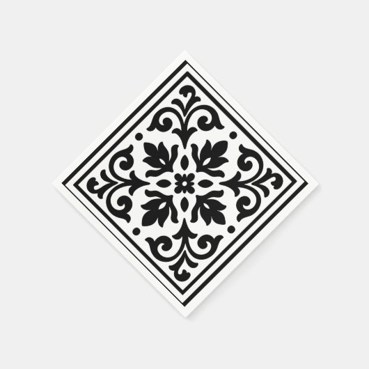 Ironlace Black & White Vintag Serviette (Ecke)