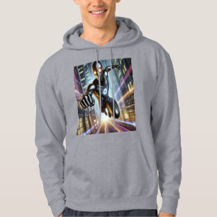 Ironman Futuristic City Rush Hoodie - Neon Hero