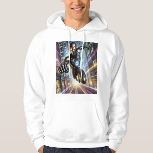 Ironman Futuristic City Rush Hoodie - Neon Hero Co (Vorderseite)