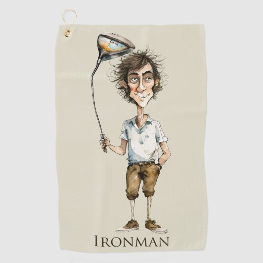 Ironman Golfer Golfhandtuch (Vorderseite)