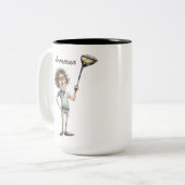 Ironman Golfer Zweifarbige Tasse (Vorderseite Links)
