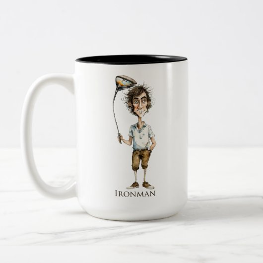 Ironman Golfer Zweifarbige Tasse (Links)