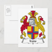 Irons-Familienwappen Postkarte (Vorne/Hinten)