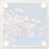 Ironwood-Blume Lila Blogs Glasuntersetzer (Rückseite)