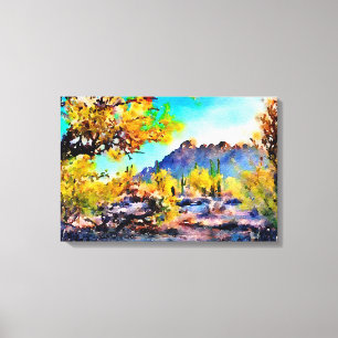 Ironwood-Waldnationales Monument - Aquarell Leinwanddruck