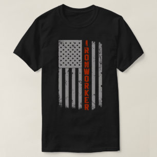 Ironworker, amerikanischer Flaggenpreis T-Shirt