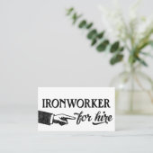 Ironworker Business Cards - Coole Vintage Visitenk Visitenkarte (Stehend Vorderseite)