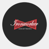Ironworker Gewerkschaft Runder Aufkleber (Vorderseite)