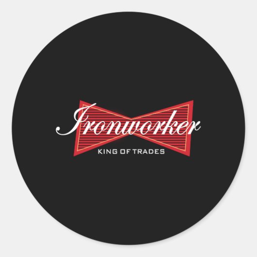 Ironworker Gewerkschaft Runder Aufkleber (Vorderseite)