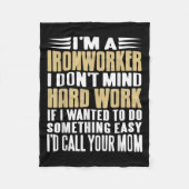 Ironworker I scheut sich nicht um harte Jobs kühne Fleecedecke (Vorderseite)