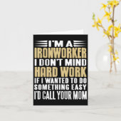 Ironworker I scheut sich nicht um harte Jobs kühne Karte (Gelbe Blume)