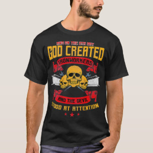 Ironworker metal rodbuster Design auf der Rückseit T-Shirt