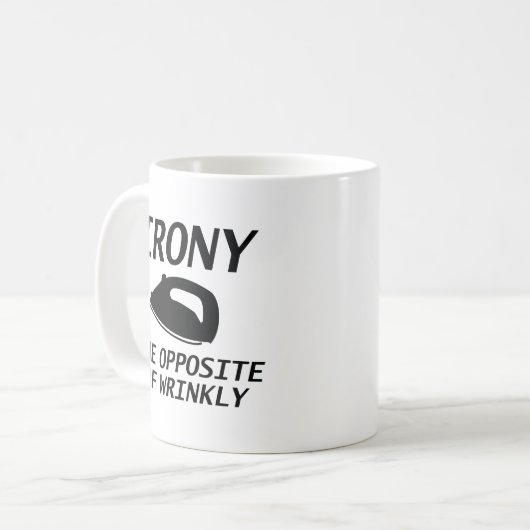 Irony das Gegenteil von falsch Kaffeetasse (Vorderseite Links)