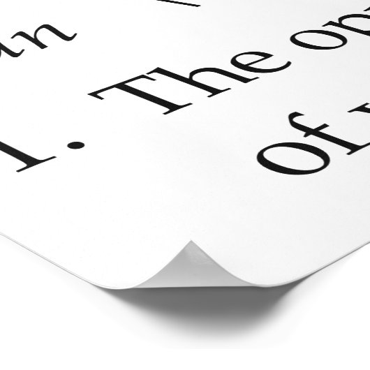 Irony definiert das Gegenteil von Frinkly Poster (Ecke)