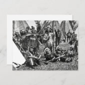 Iroquois Camp Szene in Quebec Postkarte (Vorne/Hinten)