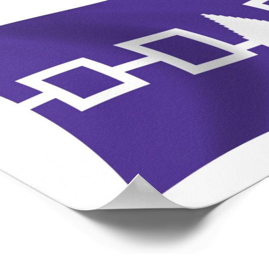 Iroquois Confederite Flag Poster Print (Ecke)