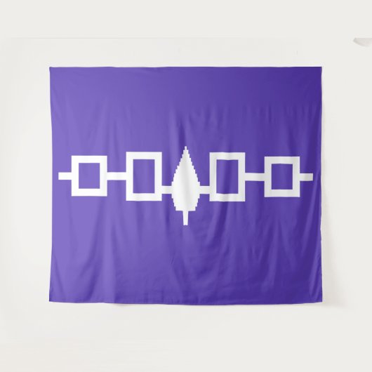Iroquois Flag Wampel Belt Wandteppich (Vorderseite (Horizontal))