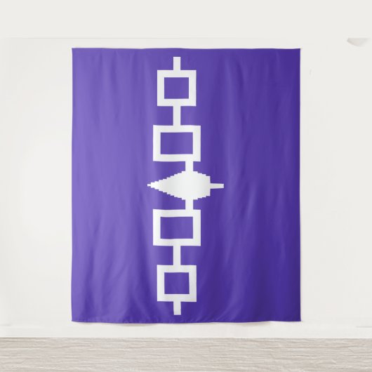 Iroquois Flag Wampel Belt Wandteppich (Vorderseite)