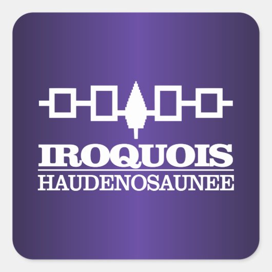 Iroquois (Haudenosaunee) Quadratischer Aufkleber (Vorderseite)