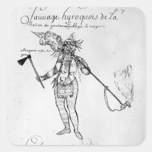 Iroquois Inder von Kanada Quadratischer Aufkleber