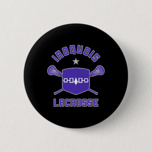 Iroquois Lacrosse Lax Sticks und Flag Button