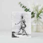 Iroquois Man, Bewohner Kanadas Postkarte (Stehend Vorderseite)