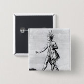 Iroquois Mann, Einwohner von Kanada Button (Vorne & Hinten)