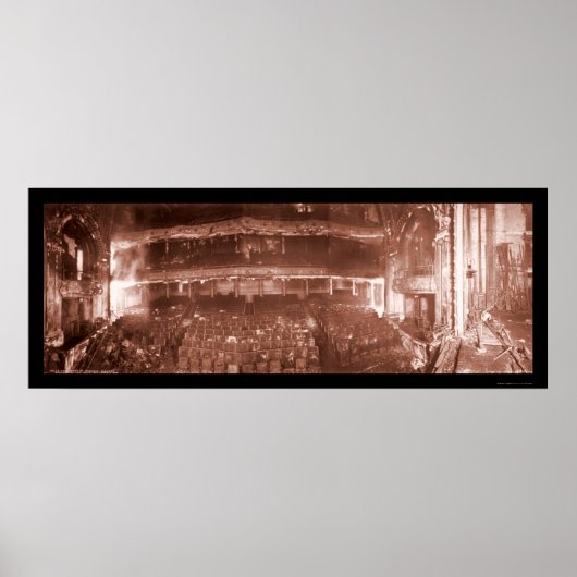 Iroquois Theatre Fire Foto 1903 Poster (Vorne)