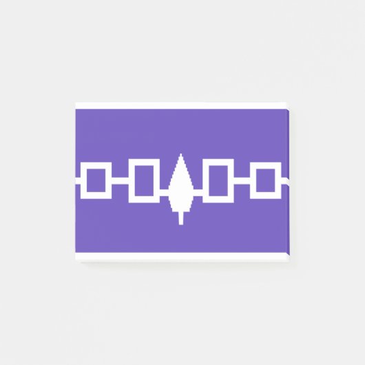 Iroquois Ureinwohner-Flagge Post-it Klebezettel (Vorderseite)