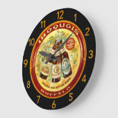 Iroquois Vintag Round Clock - Buffalo, NY Große Wanduhr (Winkel)