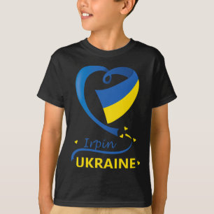 Irpin Ukraine Nationalflagge Herz-Emblem Wappen T-Shirt