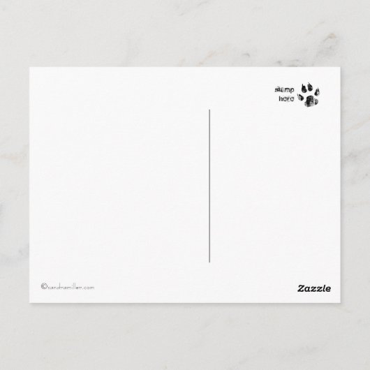 IRRASHAIMASE Chow-Papierausschnitt Postkarte (Rückseite)