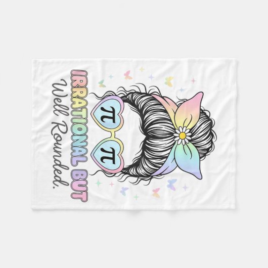 Irrational But Well Round Pi Number Math Teacher M Fleecedecke (Vorderseite (Horizontal))