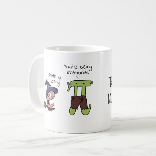 Irrational Numbers Math Halloween Lehrer Pi Geek Kaffeetasse (Vorderseite Links)