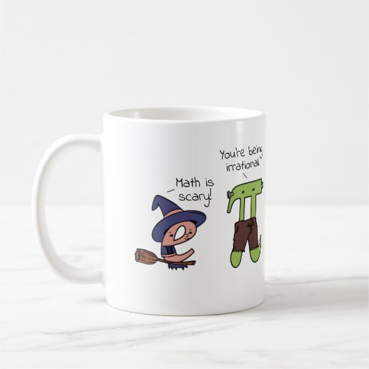 Irrational Numbers Math Halloween Lehrer Pi Geek Kaffeetasse (Links)