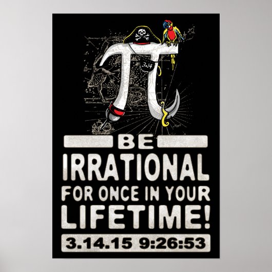 Irrational Pi Day Pirate Poster (Vorne)