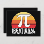 Irrationale, aber gut gerundete Pi-Day-Mathematik Postkarte (Vorne/Hinten)