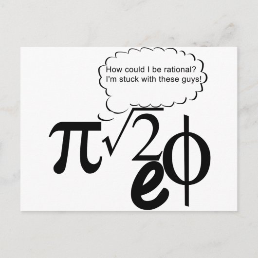 Irrationale Buddies Postkarte (Vorderseite)