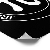 Irrationaler, aber gut gerundeter Funny Pi Day Tea Poster (Ecke)