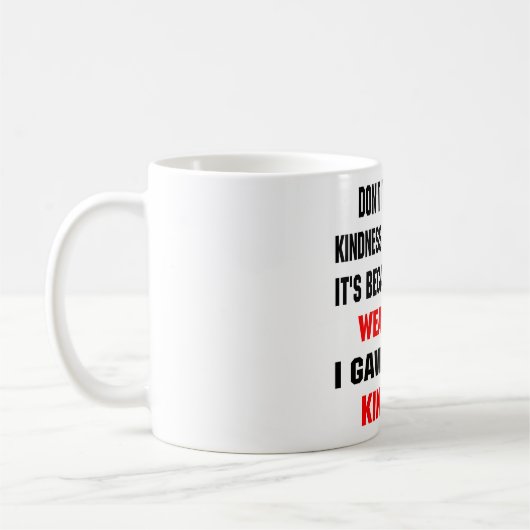 Irre nicht meine Güte wegen Schwäche Kaffeetasse (Links)